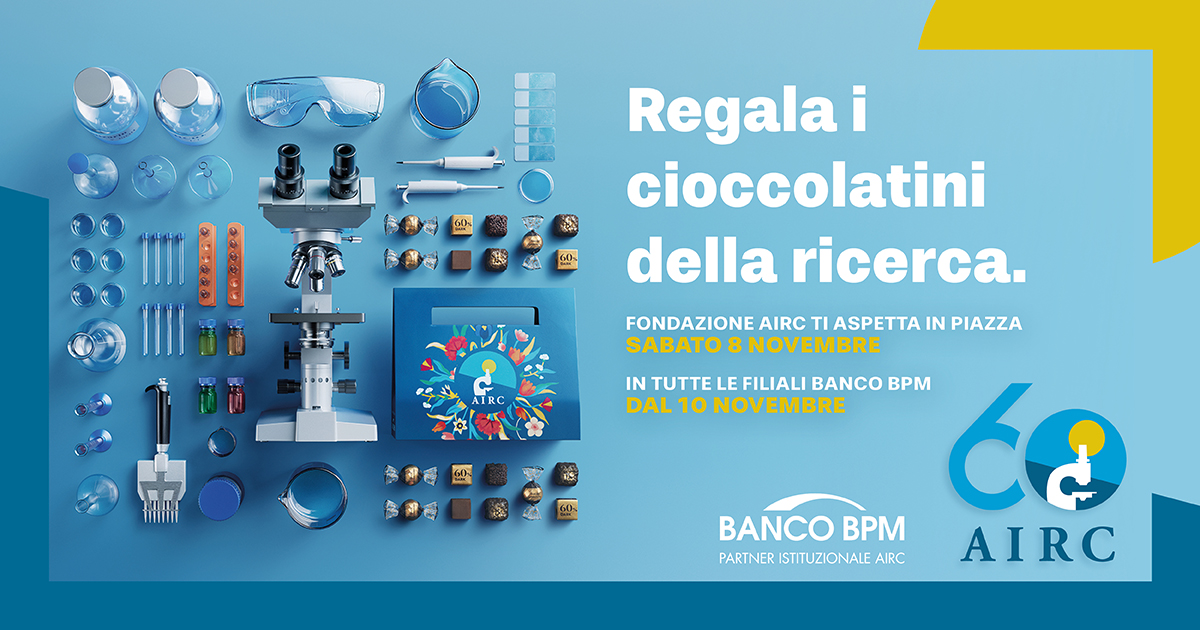 1200X630 AIRC KV Cioccolatini 8 10 novembre