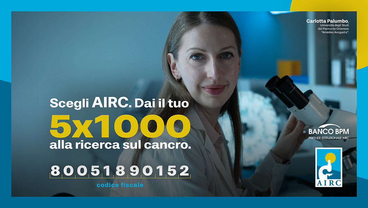 1256X710 AIRC 5X1000 Ricercatrice Palumbo
