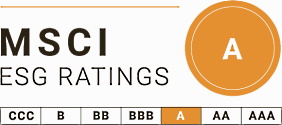 MSCI logo and rating "A"